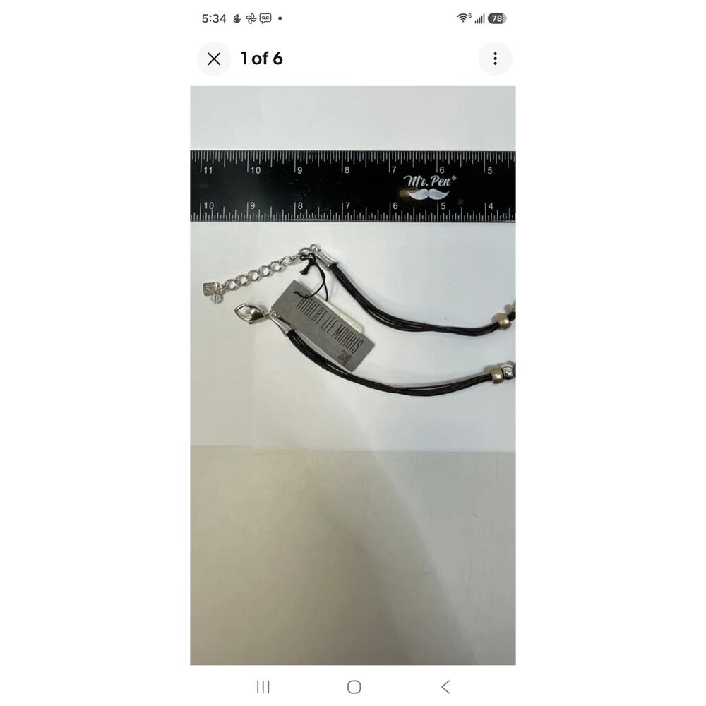 ROBERT LEE MORRIS SOHO JEWELRY SILVER STONE NECKLACE Vintage with tags - Picture 5 of 7